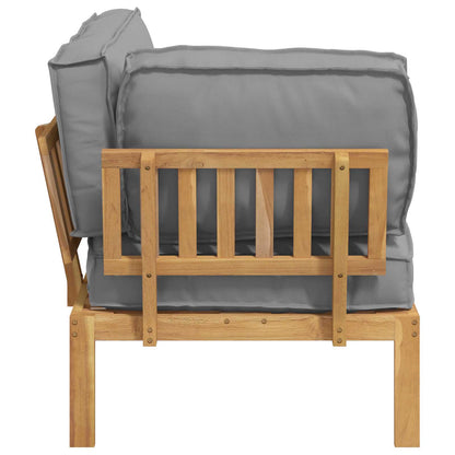 Set di divani con cuscino Tinta unita Grigio 131,5 x 92 x 69 cm