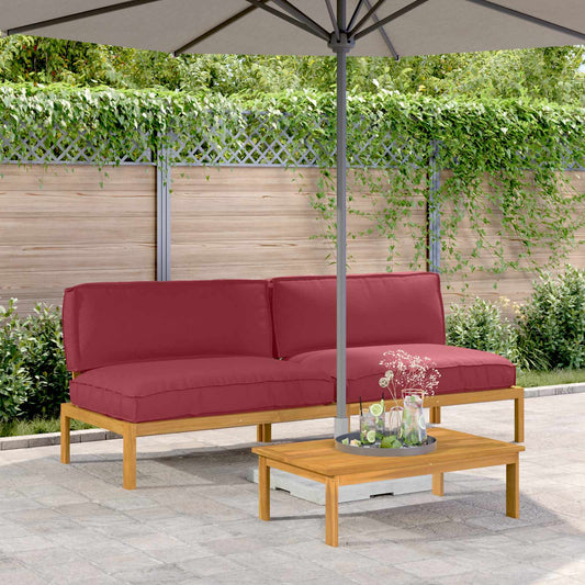 Set di divani con cuscino Rosso Vino 240 x 80 x 69 cm