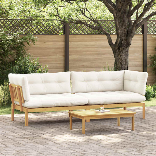 Unità di divano pallet da giardino 2 Pezzo - homemem39