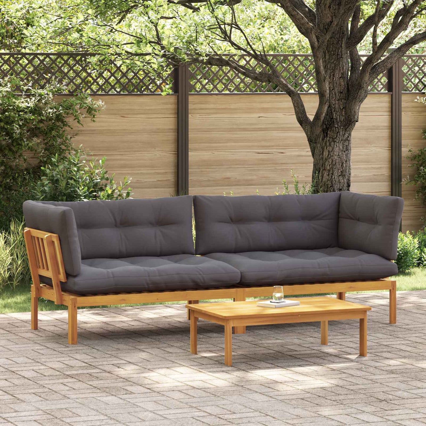 Unità di divano pallet da giardino 2 Pezzo