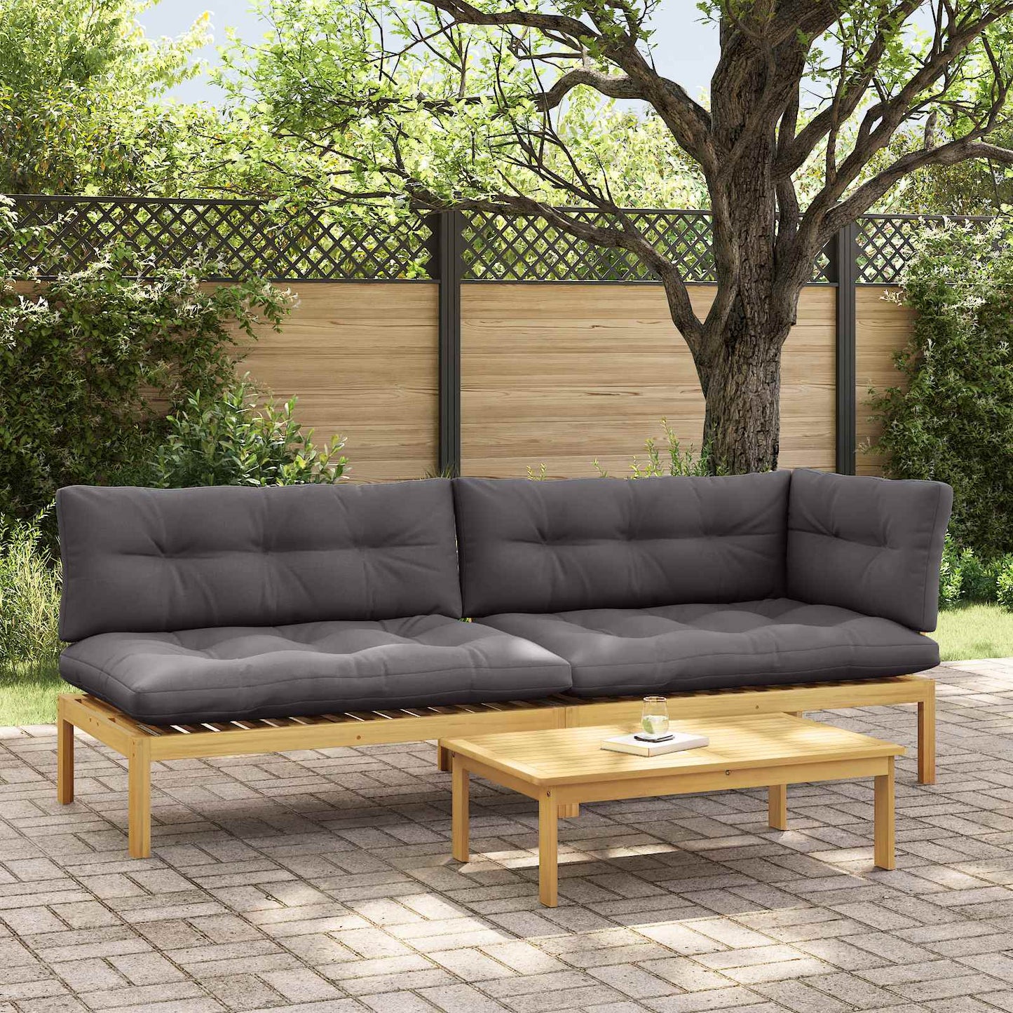 3 Pezzo Unità di divano pallet da giardino | homemem39