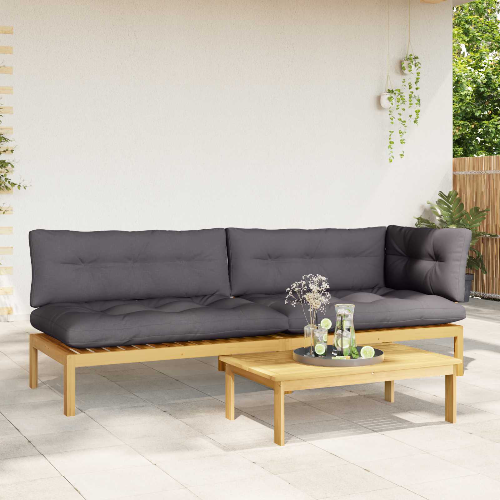 3 Pezzo Unità di divano pallet da giardino | homemem39