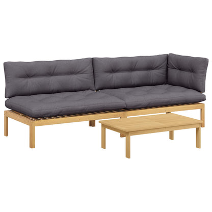 3 Pezzo Unità di divano pallet da giardino | homemem39