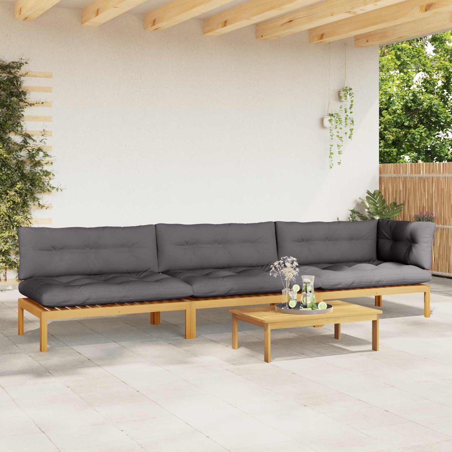 4 Pezzo Unità di divano pallet da giardino | homemem39