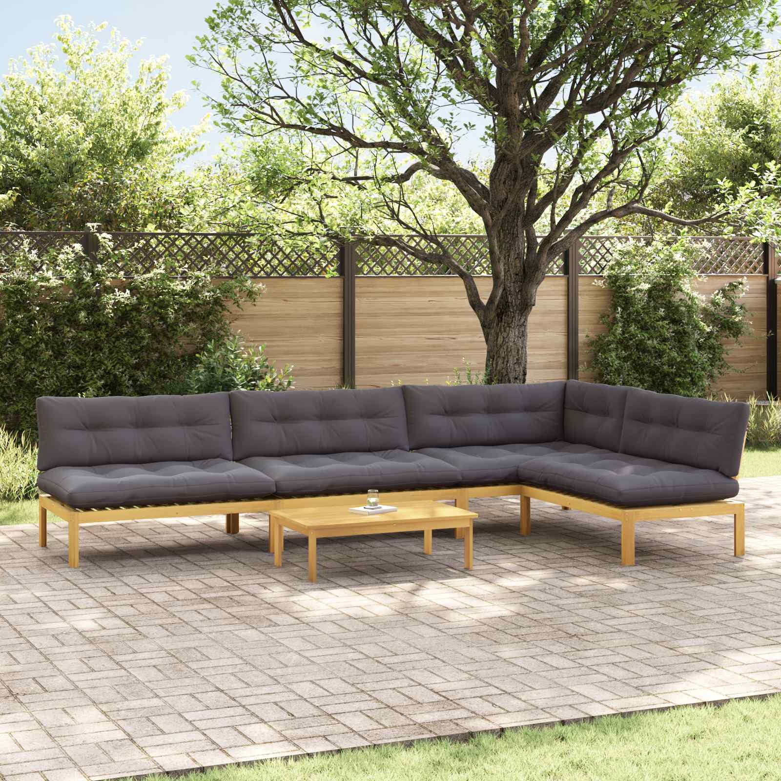 5 Pezzo Unità di divano pallet da giardino | homemem39