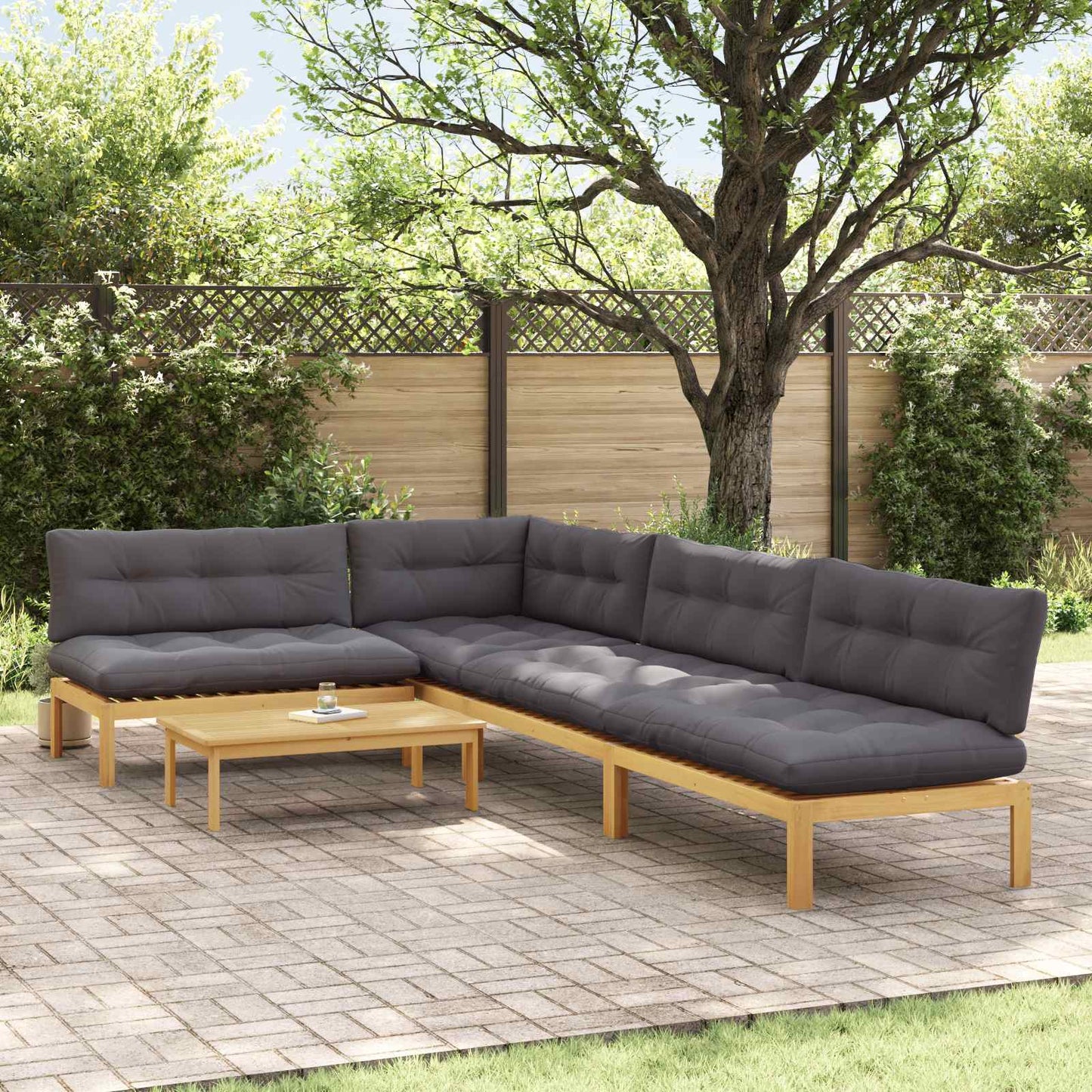 5 Pezzo Unità di divano pallet da giardino | homemem39