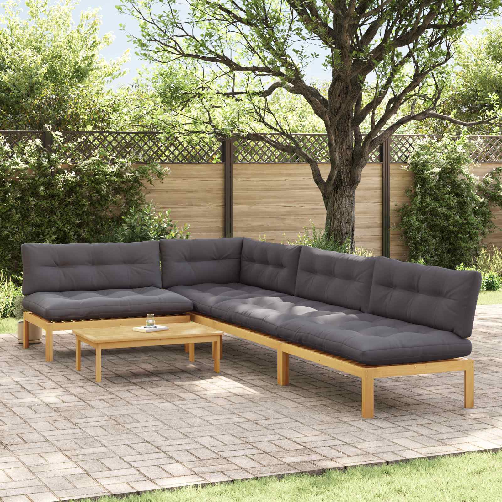 5 Pezzo Unità di divano pallet da giardino | homemem39