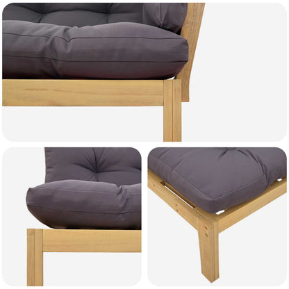 Unità di divano pallet da giardino 2 Pezzo | homemem39