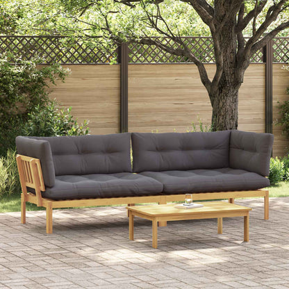 Unità di divano pallet da giardino 2 Pezzo | homemem39