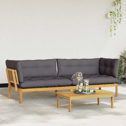 Unità di divano pallet da giardino 2 Pezzo | homemem39
