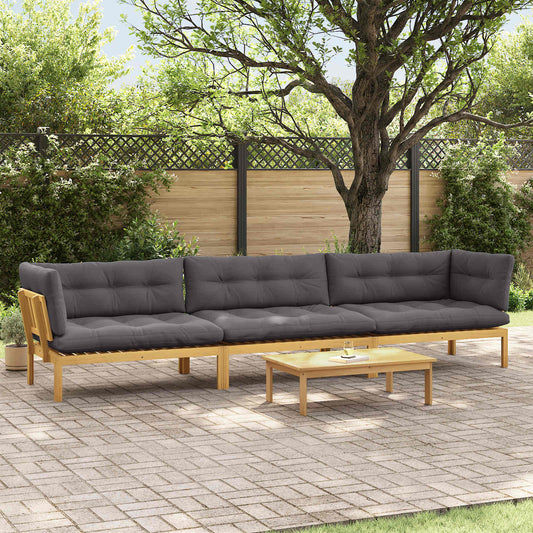 4 Pezzo Unità di divano pallet da giardino | homemem39