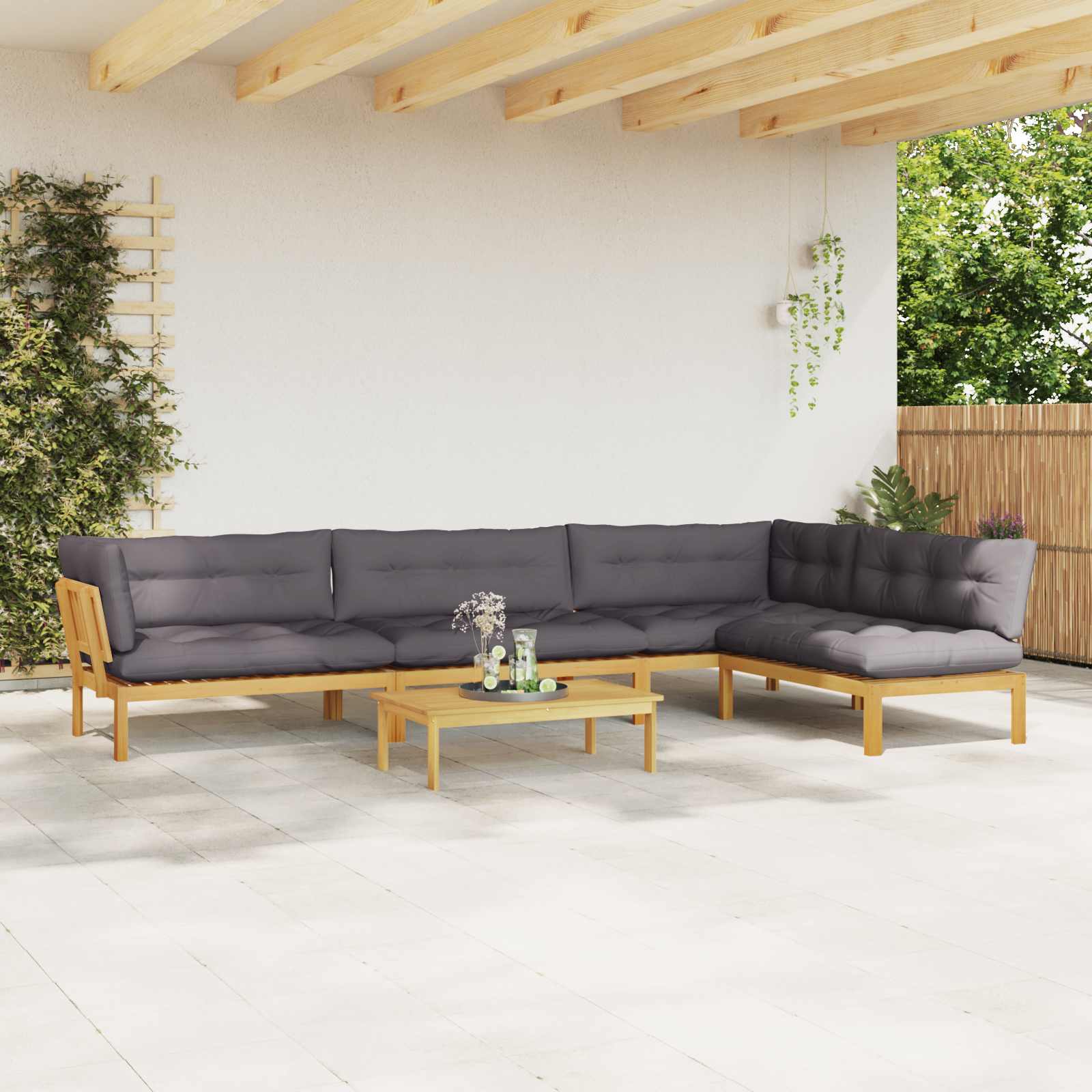 5 Pezzo Unità di divano pallet da giardino | homemem39