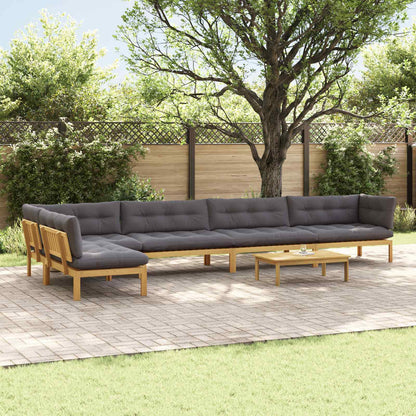 6 Pezzo Unità di divano pallet da giardino