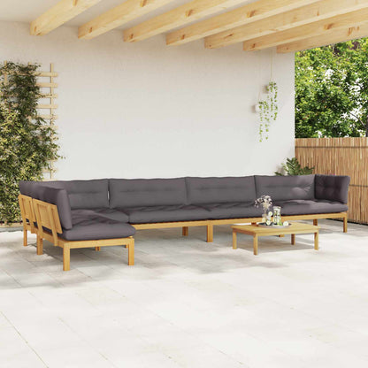 6 Pezzo Unità di divano pallet da giardino | homemem39