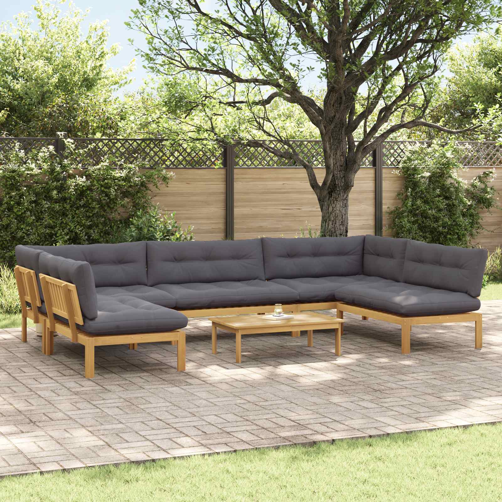 6 Pezzo Unità di divano pallet da giardino | homemem39