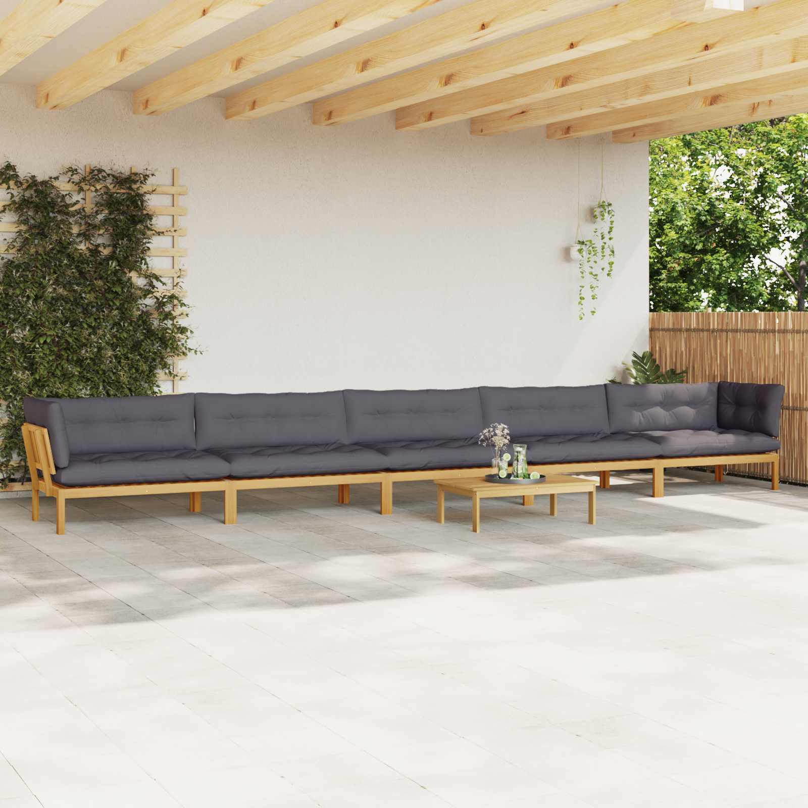 6 Pezzo Unità di divano pallet da giardino | homemem39