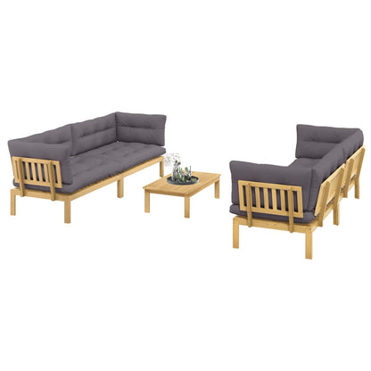 5 Pezzo Unità di divano pallet da giardino | homemem39