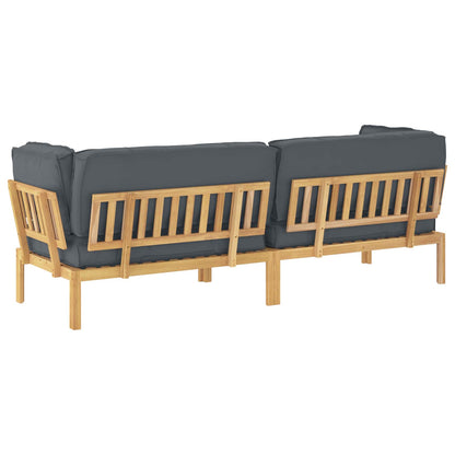 Set di divani 2 pcs Antracite Legno di Acacia Massello | homemem39