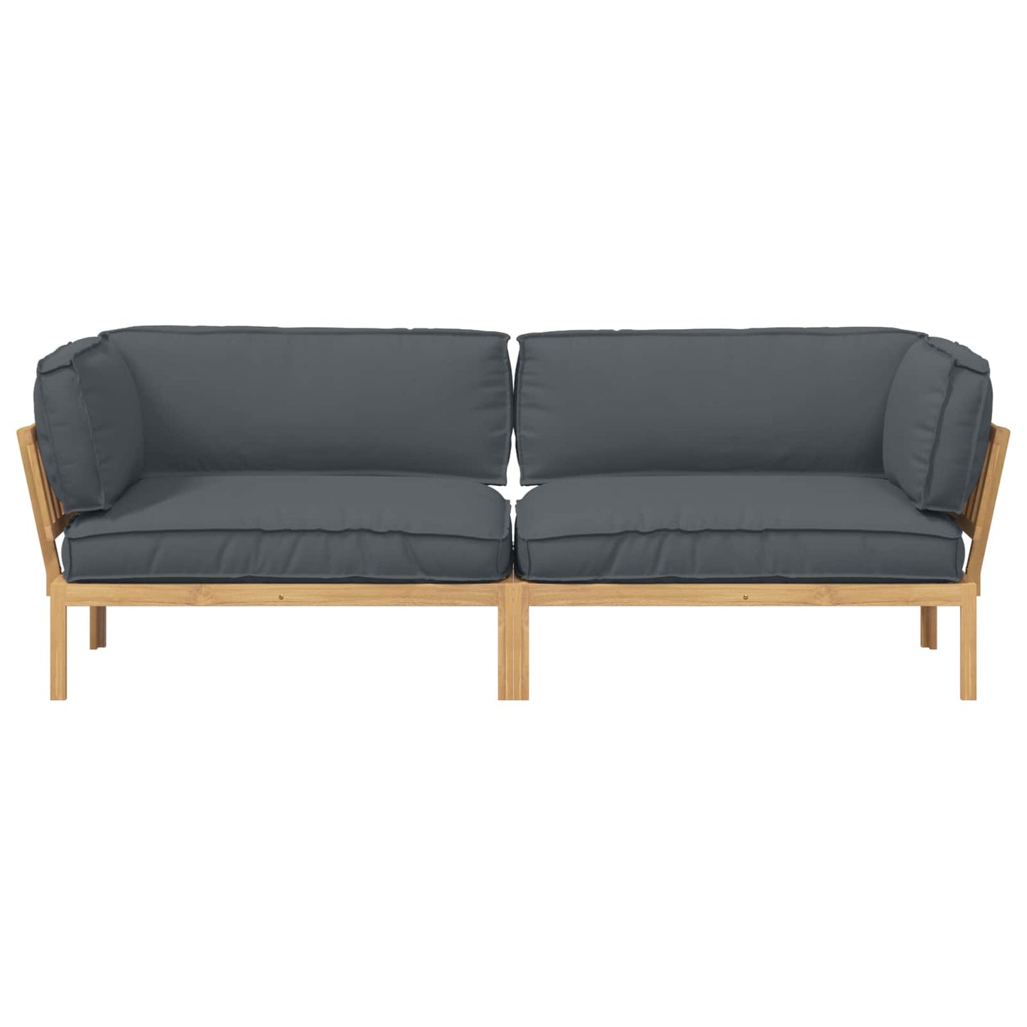 Set di divani 2 pcs Antracite Legno di Acacia Massello