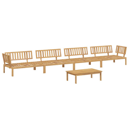 Set di divani 5 pcs Antracite Legno di Acacia Massello | homemem39