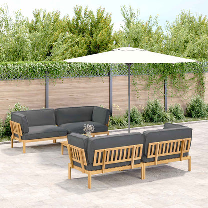 Set di divani 5 pcs Antracite Legno di Acacia Massello | homemem39