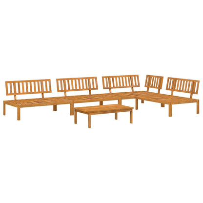 Set di divani 5 pcs Antracite Legno di Acacia Massello | homemem39