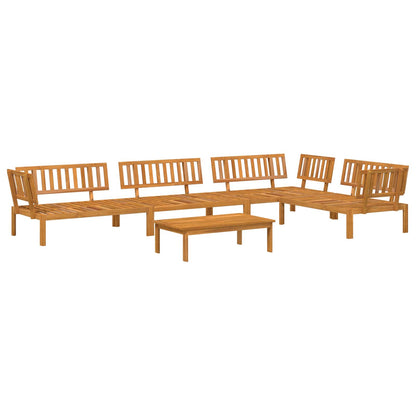 Set di divani 5 pcs Antracite Legno di Acacia Massello | homemem39