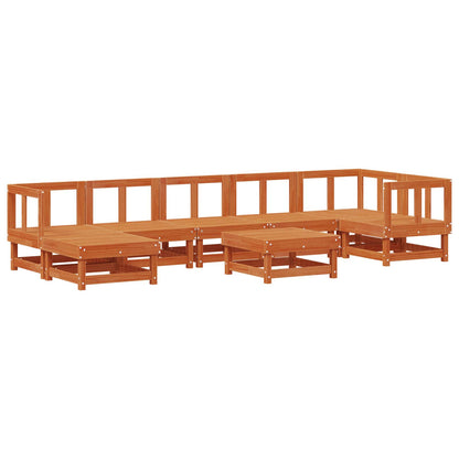 Set Lounge da Giardino ARAKIL 8 pcs Marrone Cerato | homemem39