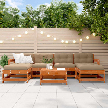 Set Lounge da Giardino 7 pcs Marrone Cerato | homemem39
