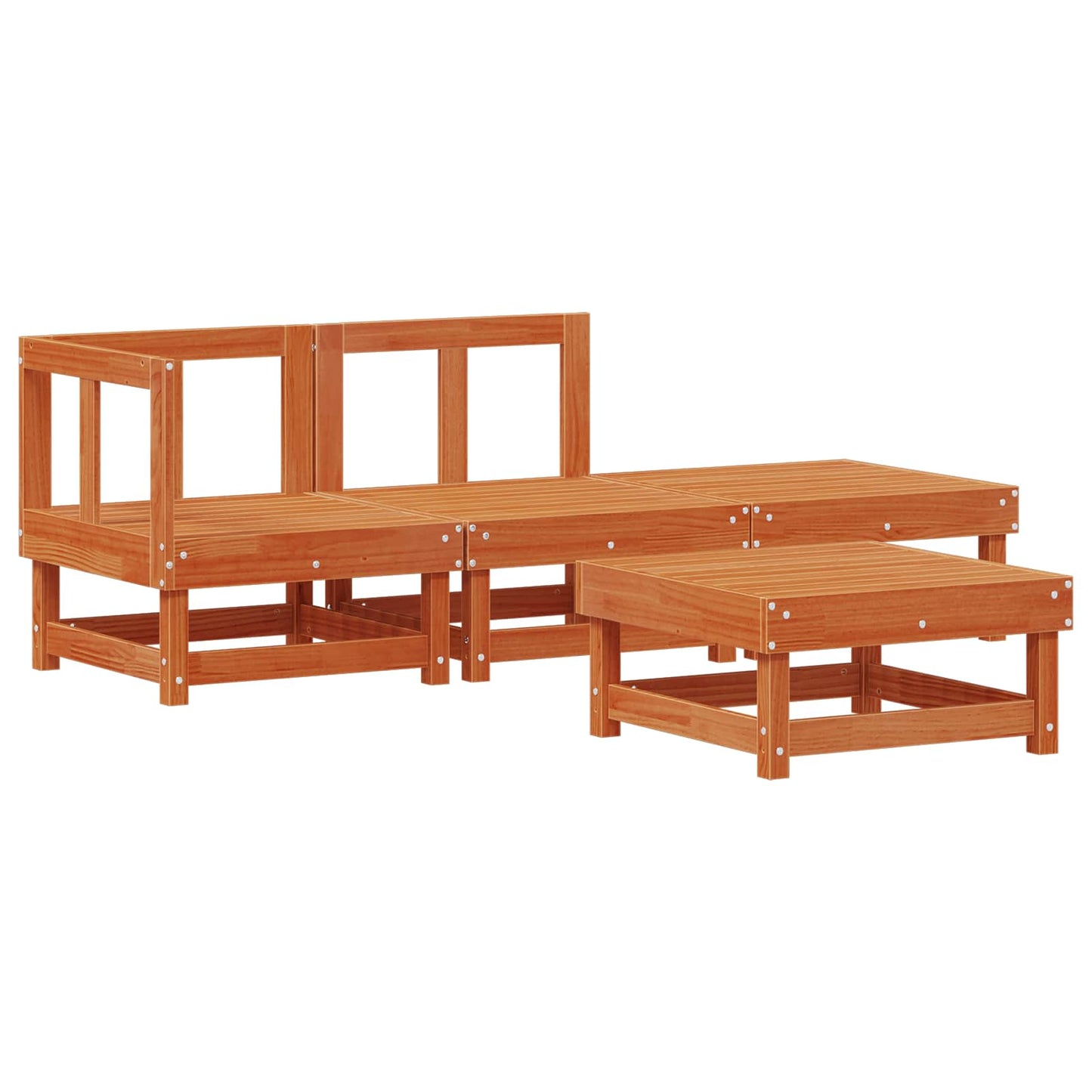 Set Lounge da Giardino 4 pcs Marrone Cerato | homemem39