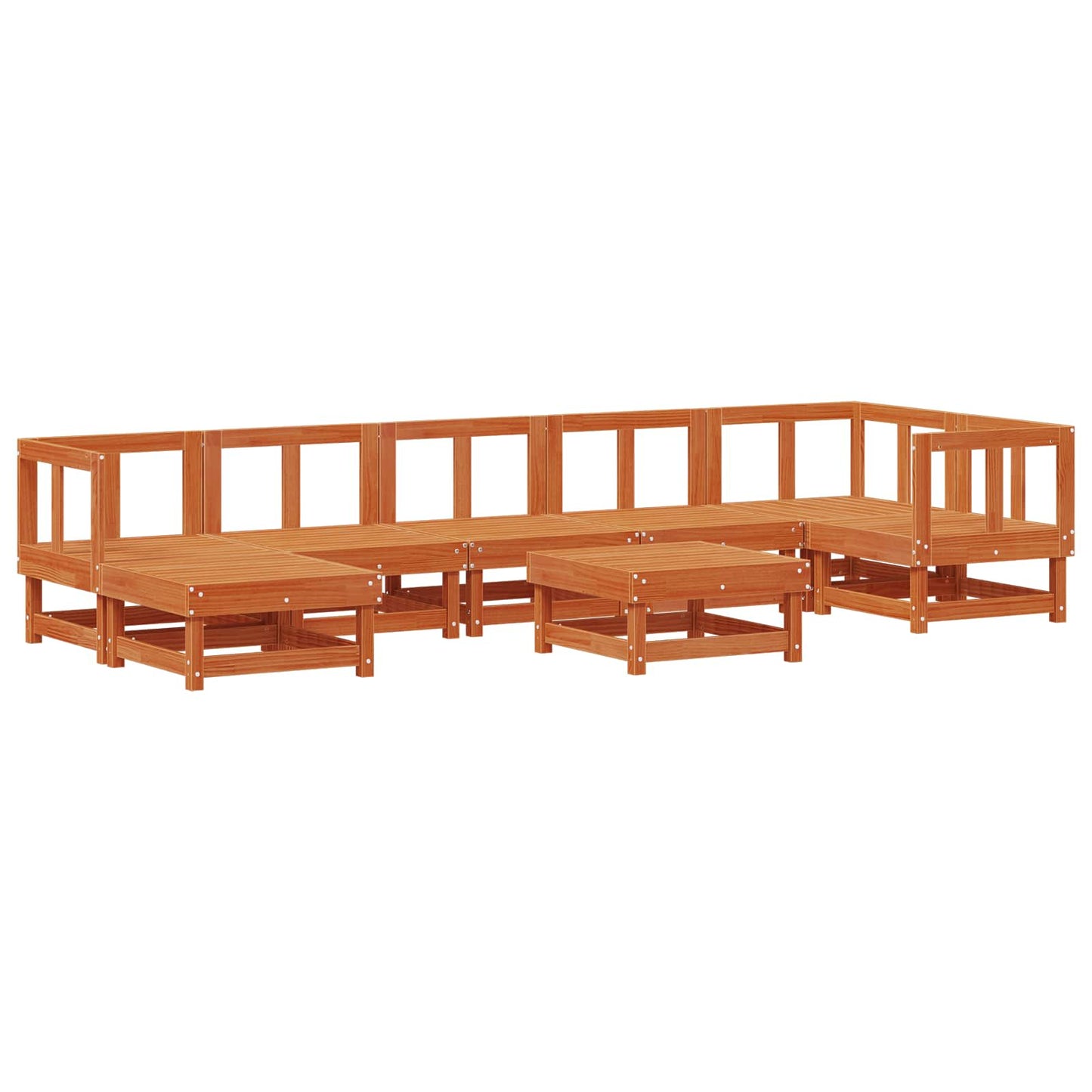 Set Lounge da Giardino 8 pcs Marrone Cerato | homemem39