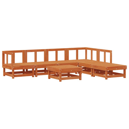 Set Lounge da Giardino 7 pcs Marrone Cerato | homemem39