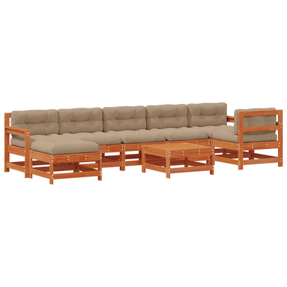 Set Lounge da Giardino 8 pcs Marrone Cerato | homemem39
