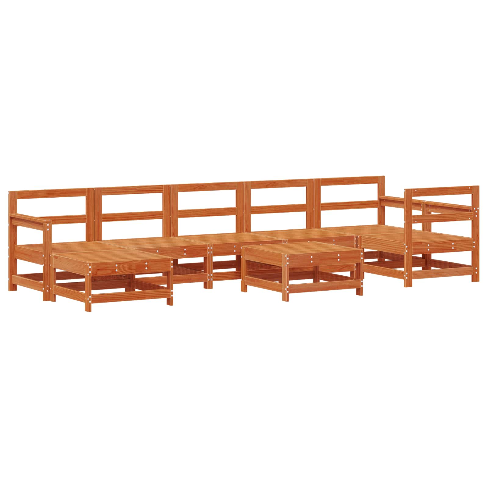 Set Lounge da Giardino 8 pcs Marrone Cerato | homemem39