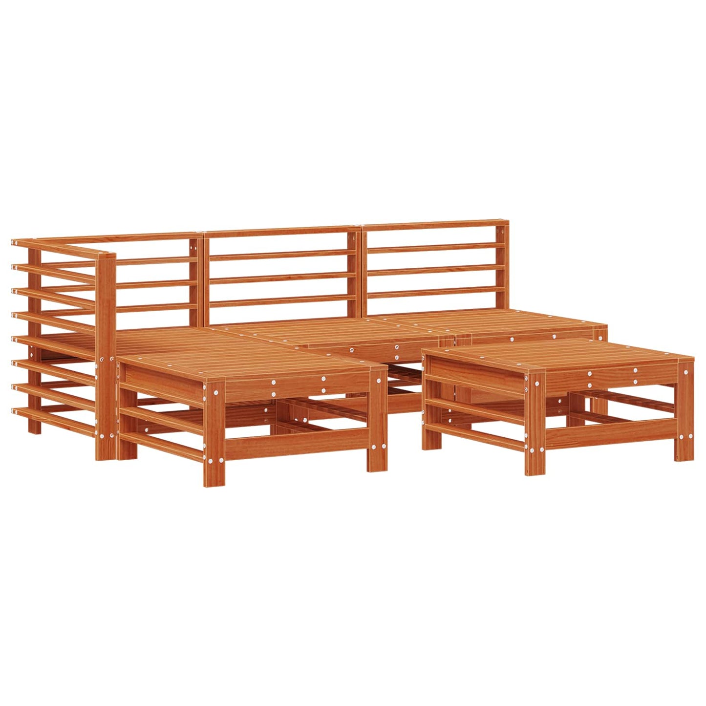 Set Lounge da Giardino 5 pcs Marrone Cerato | homemem39