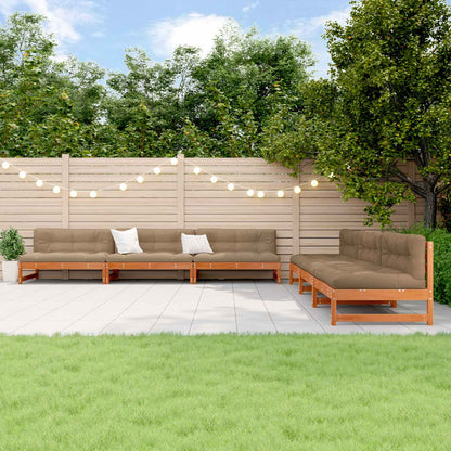 Set Lounge da Giardino 6 pcs Marrone Cera | homemem39
