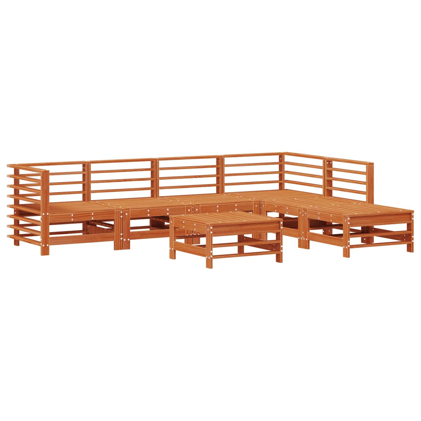 Set Lounge da Giardino 7 pcs Marrone Cerato | homemem39
