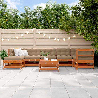 Set Lounge da Giardino 8 pcs Marrone Cerato | homemem39