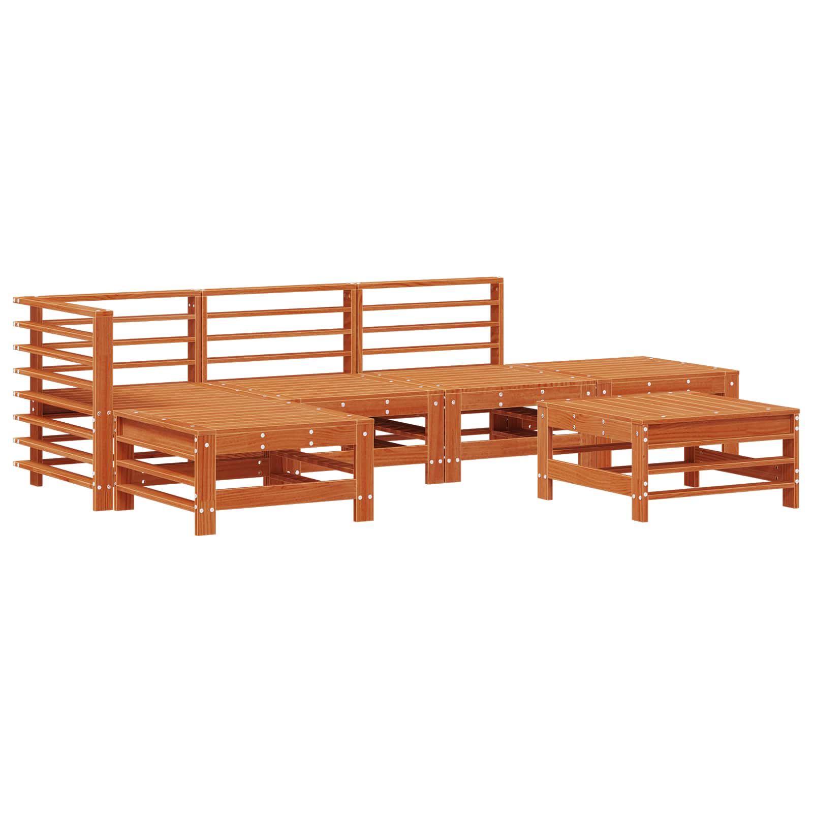 Set Lounge da Giardino 6 pcs Marrone Cerato | homemem39