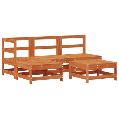 Set Lounge da Giardino 5 pcs Marrone Cerato | homemem39