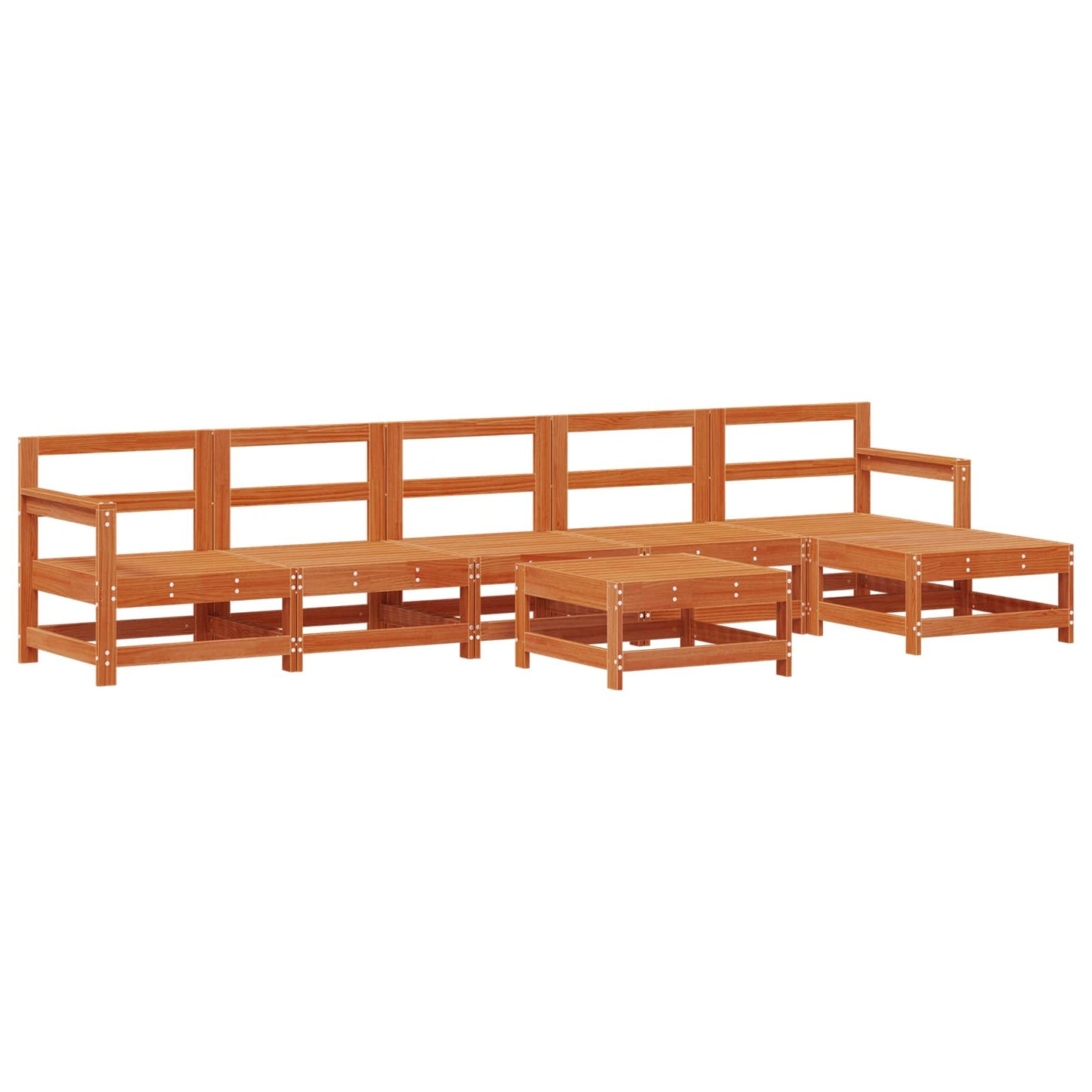 Set Lounge da Giardino 7 pcs Marrone Cerato | homemem39