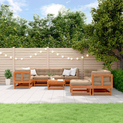 Set Lounge da Giardino 33 pcs Marrone Cerato | homemem39