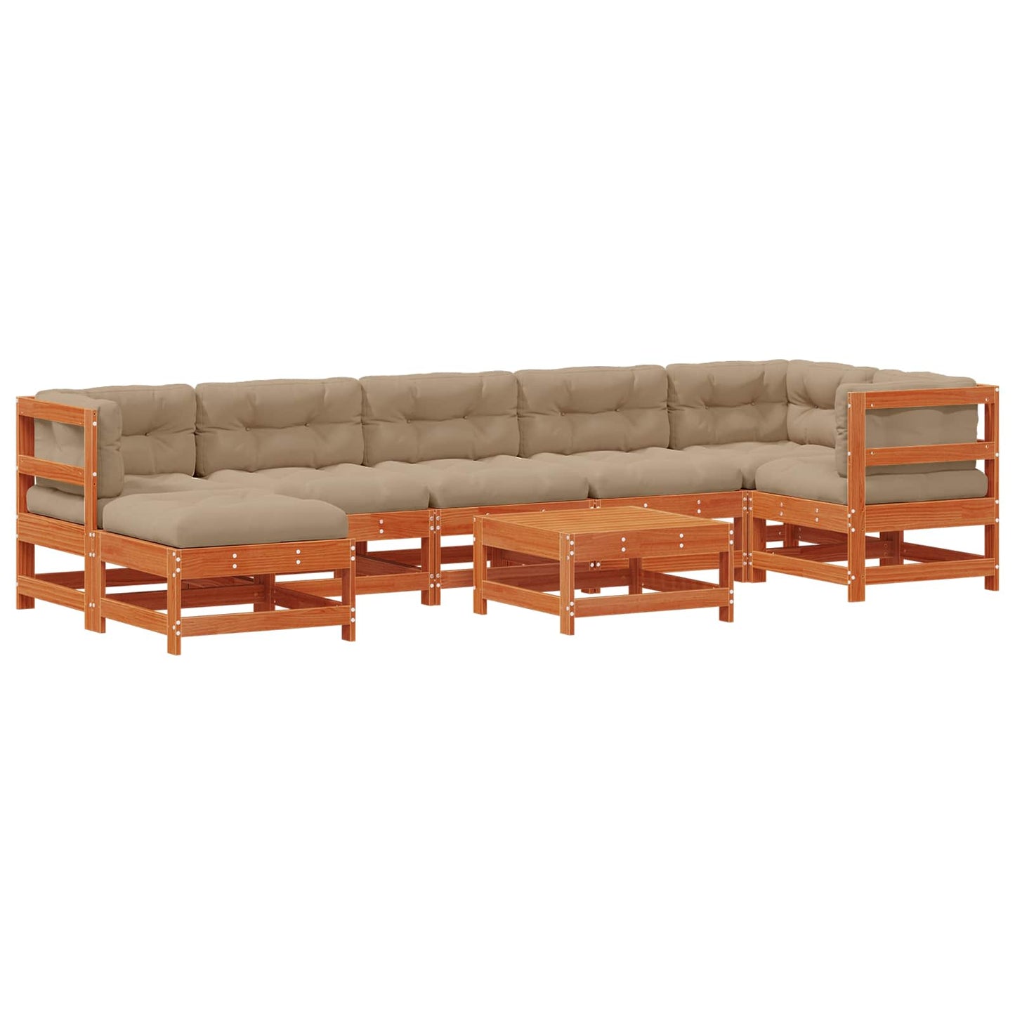 Set Lounge da Giardino 8 pcs Marrone Cerato | homemem39