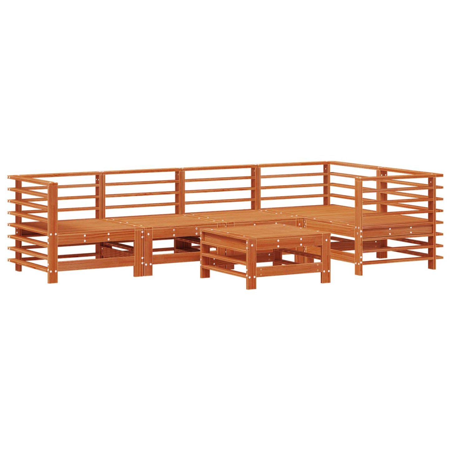 Set Lounge da Giardino 6 pcs Marrone Cerato | homemem39