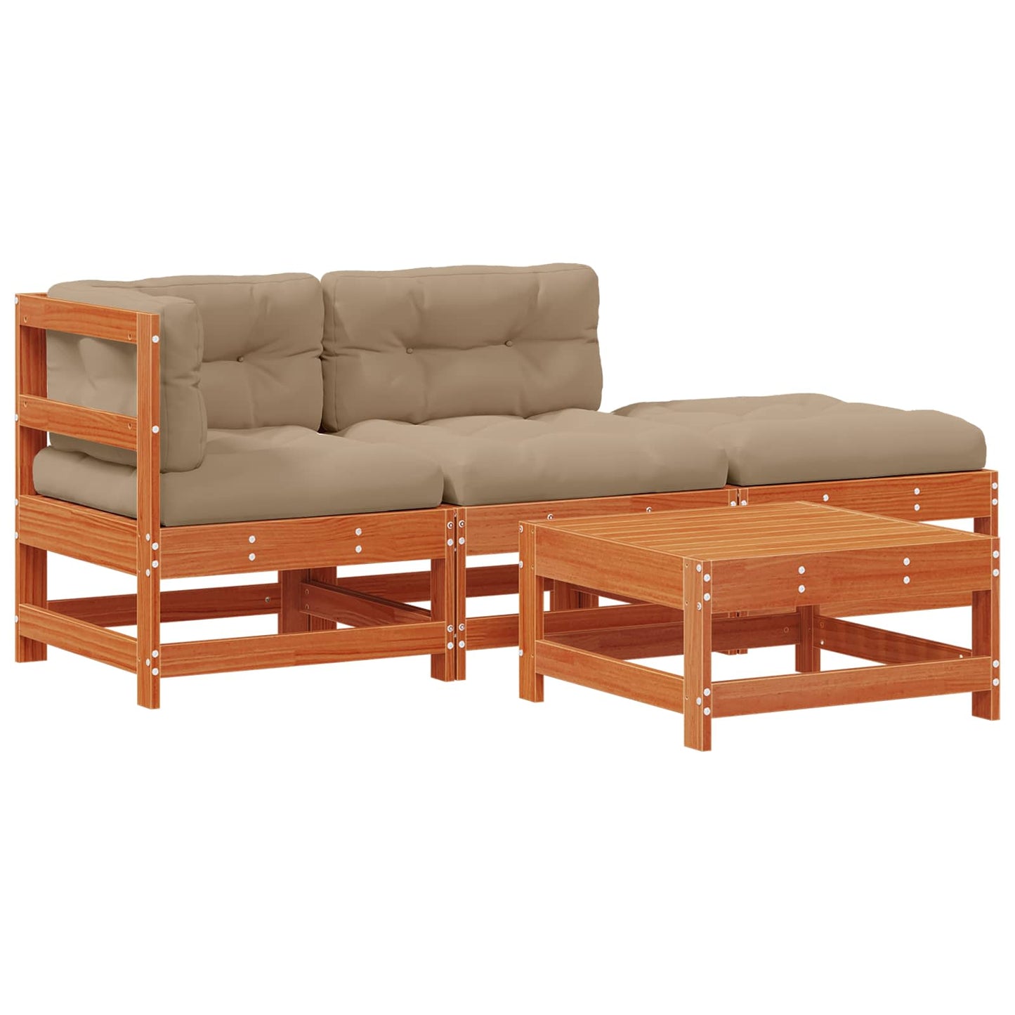 Set Lounge da Giardino 4 pcs Marrone Cerato | homemem39