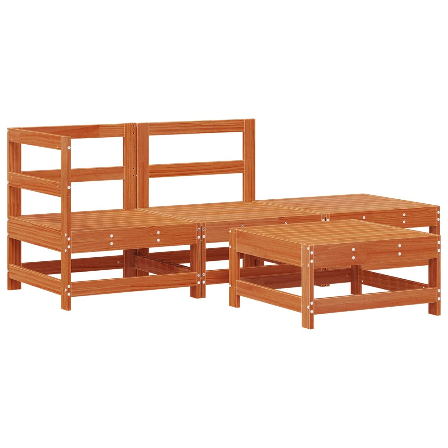 Set Lounge da Giardino 4 pcs Marrone Cerato | homemem39