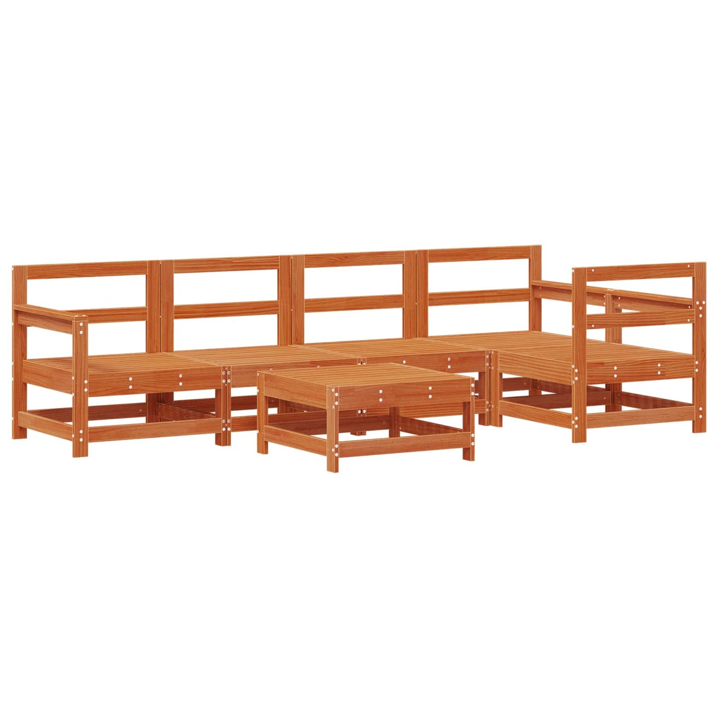 Set Lounge da Giardino 6 pcs Marrone Cerato | homemem39