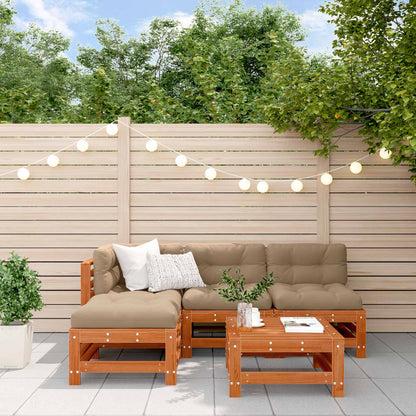 Set Lounge da Giardino 5 pcs Marrone Cera | homemem39