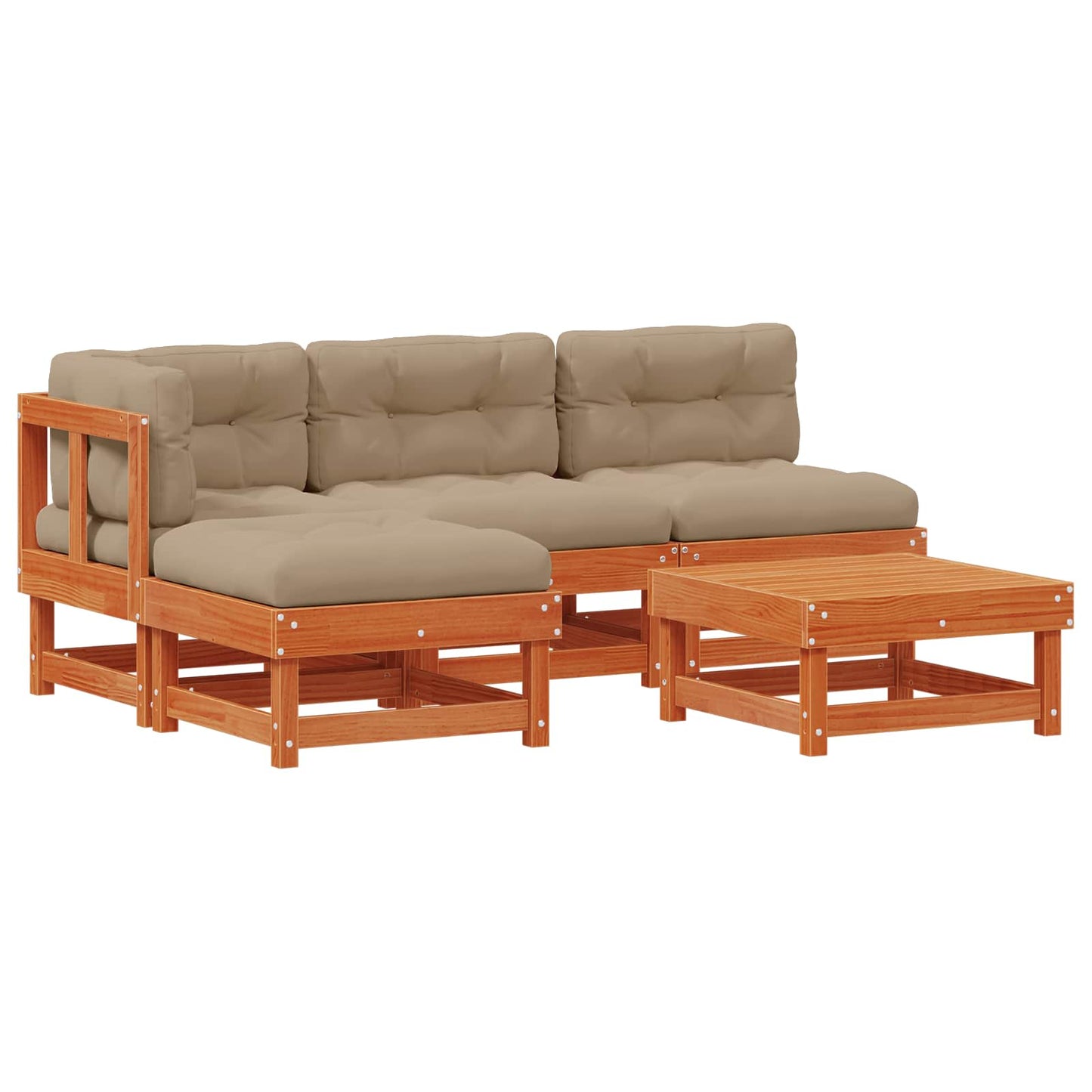 Set Lounge da Giardino 13 pcs Marrone Cerato | homemem39