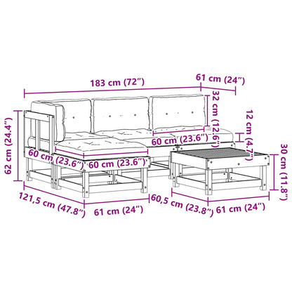Set Lounge da Giardino 13 pcs Marrone Cerato | homemem39